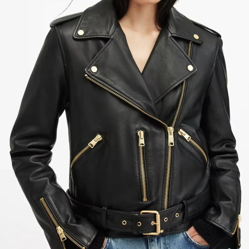 Balfern Leather Biker Jacket - Picture 4 of 7